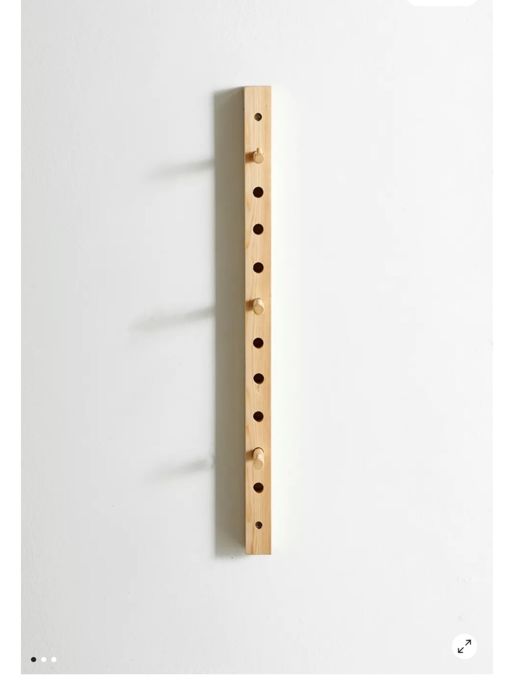🎉 3 for $25 🎉 Urban Outfitters Natural Light Wood Peg Wall Rack